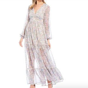 Coco + Jaimeson Long-Sleeve  Floral Maxi Dress